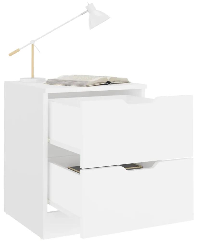 Mesa de cabeceira 40x40x50 cm contraplacado branco
