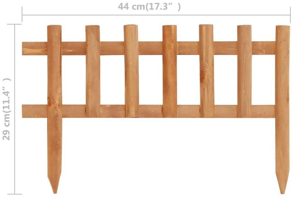 Bordas de relvado 10 pcs 4,4 m abeto