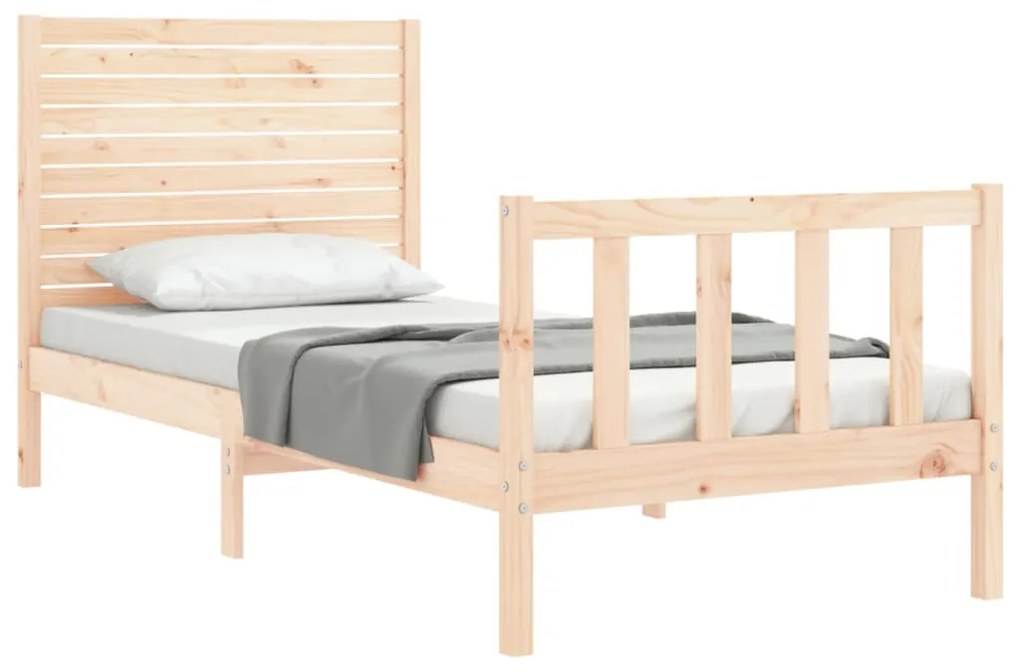 Cama sem colchão 90x200 cm madeira de pinho maciça