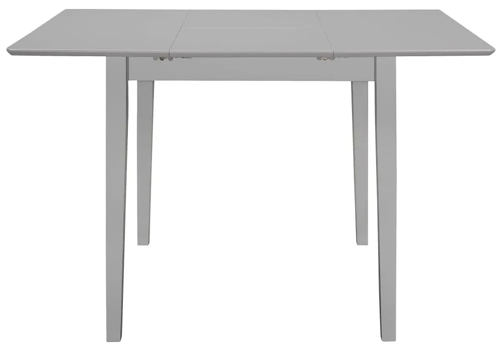 Mesa de jantar extensível (80-120)x80x74 cm MDF cinzento
