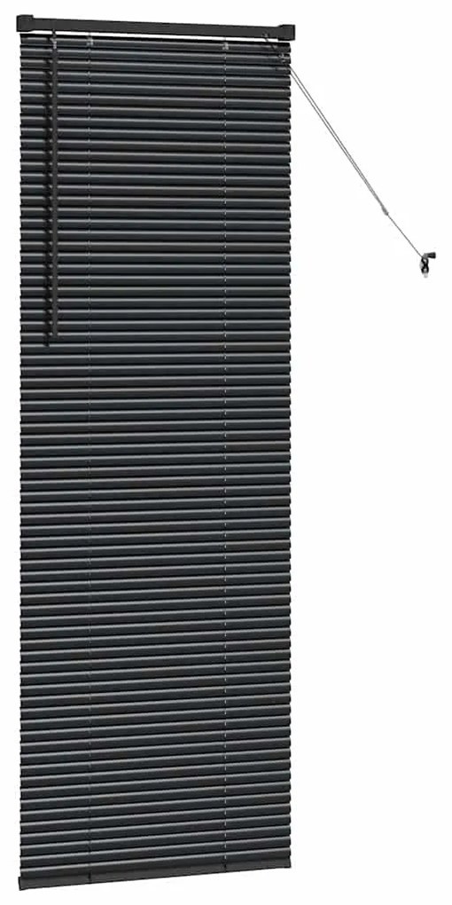 Persiana de Janela com cortinas Outros Manual Preto 80 x 130 cm Alumín