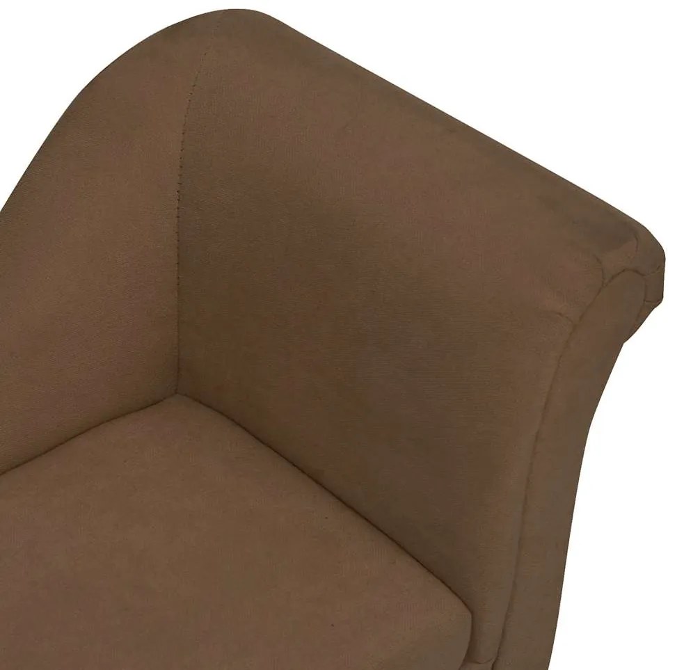 Sofá para cães com almofada 83x44x44 cm pelúcia castanho