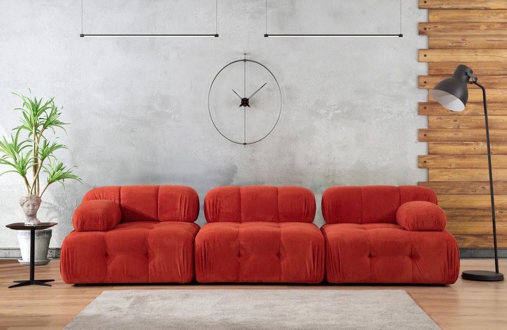 Sofá de 3 Lugares Doblo – Vermelho – 300x100x80 cm
