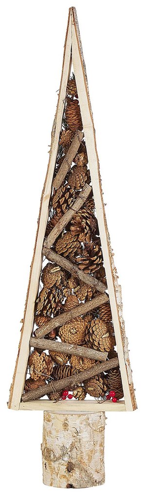 Figura decorativa árvore de natal castanha clara TOLJA Beliani