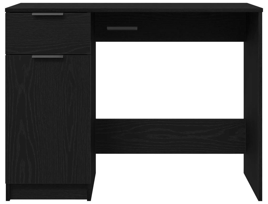 Escrivaninha de Carvalho Preto - 100x50x75 cm - Feita de Madeira de En