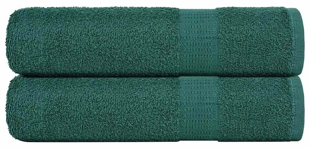 Toalhas de banho 2 pcs 100x150 cm 360 gsm 100% algodão verde