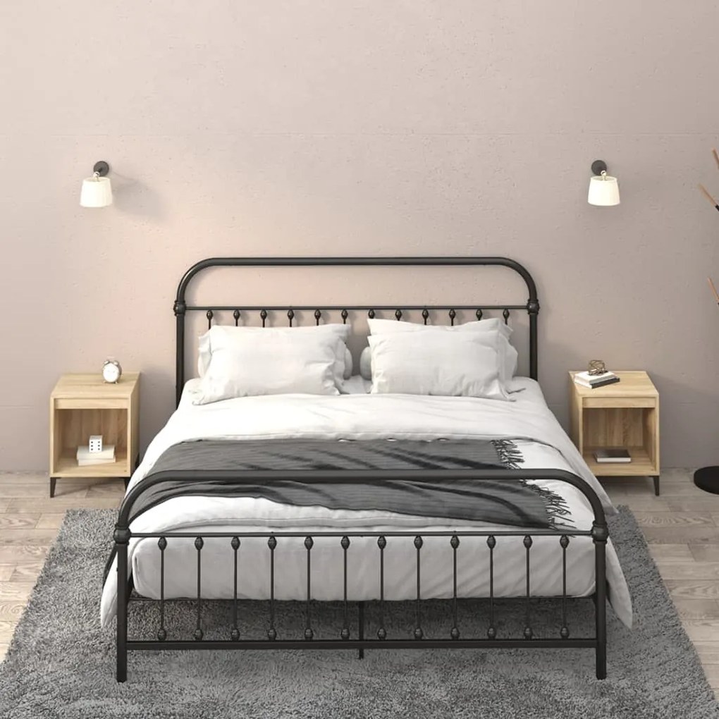 vidaXL Mesas de cabeceira 2 pcs 40x35x50 cm carvalho sonoma