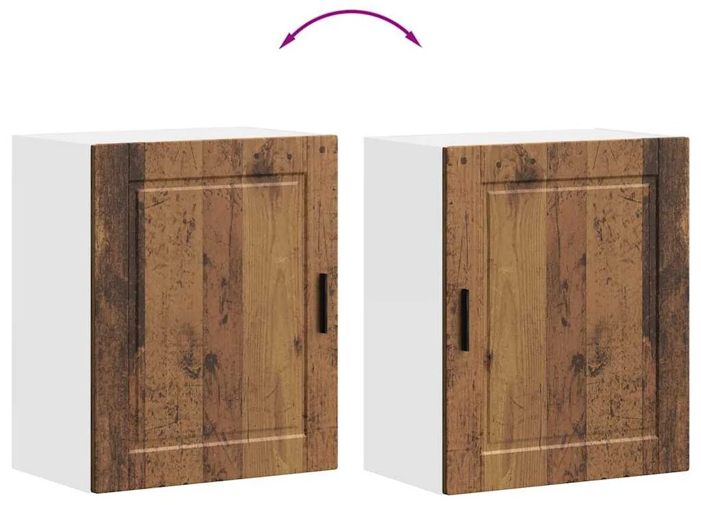 Armários parede cozinha 2 pcs Porto madeira antiga