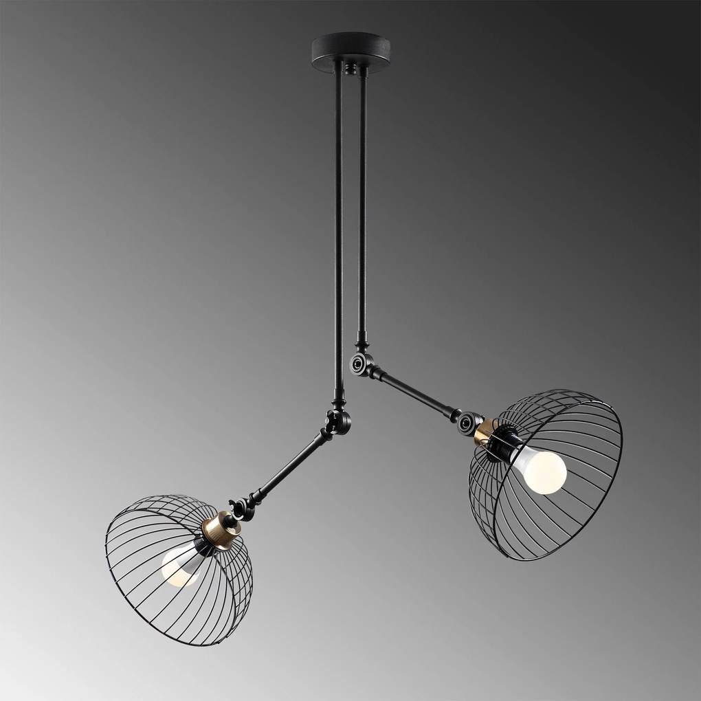 Candeeiro de Teto Beybisi – Preto – 83 x 83 cm