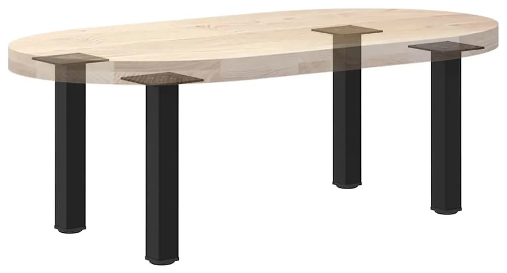 Pés para mesa de centro 4 peças, preto, 42-44 cm, aço
