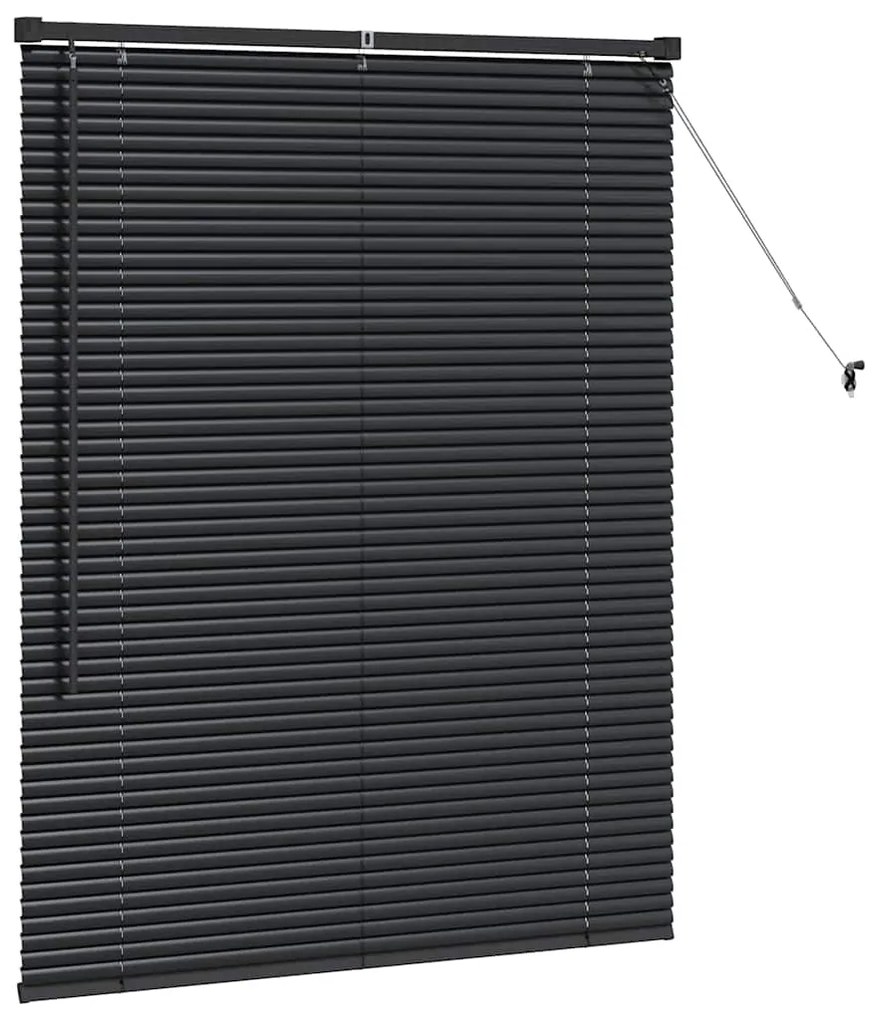 Persiana de Janela com cortinas Outros Manual Preto 100 x 130 cm Alumí