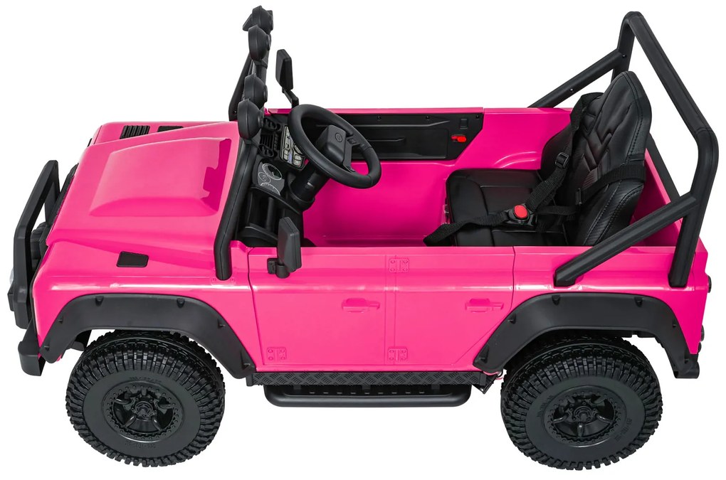 Jipe elétrico para Crianças 24V Land Rover Defender 110 SVX Concept Rodas Espuma EVA, Assento couro ecológico Rosa