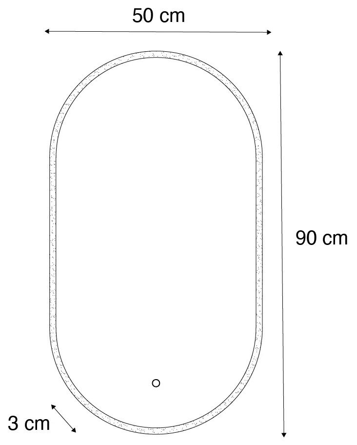 Espelho de casa de banho moderno com LED e dimmer tátil - Bouwina