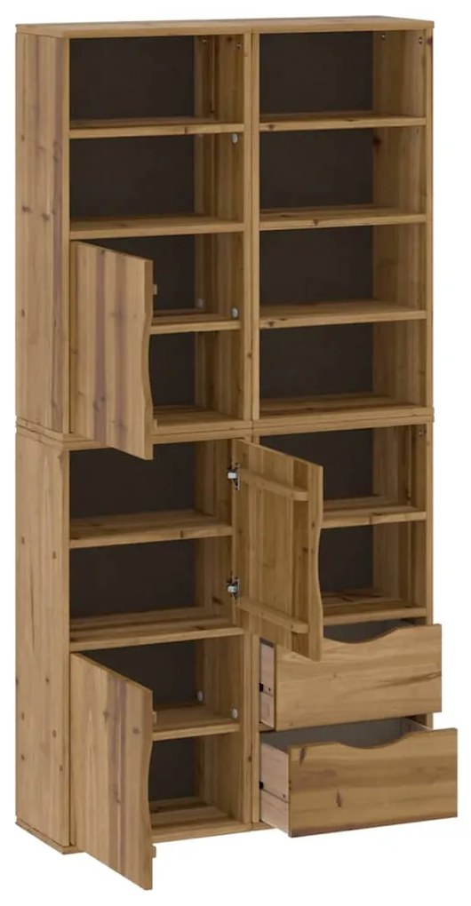Móveis de apoio 4 pcs ODDA 40x24x79 cm pinho de madeira maciça