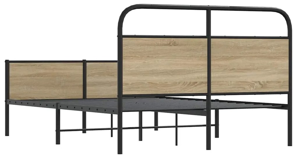Estrutura cama s/ colchão derivados de madeira carvalho sonoma