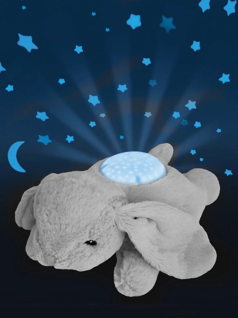Luz de presença com projeção de estrelas, CLOUD B Dreams Buddies bege claro liso com motivo