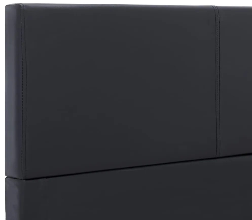 Estrutura de cama 120x200 cm couro artificial preto