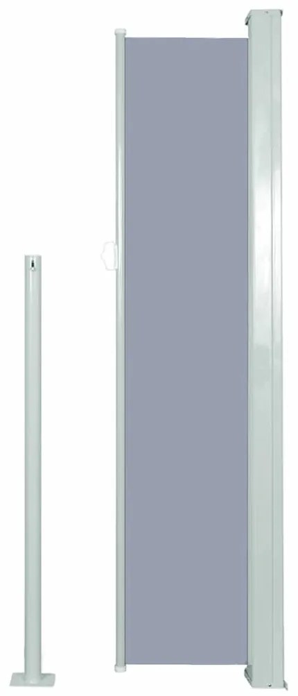 Toldo lateral retrátil 140x300 cm cinzento