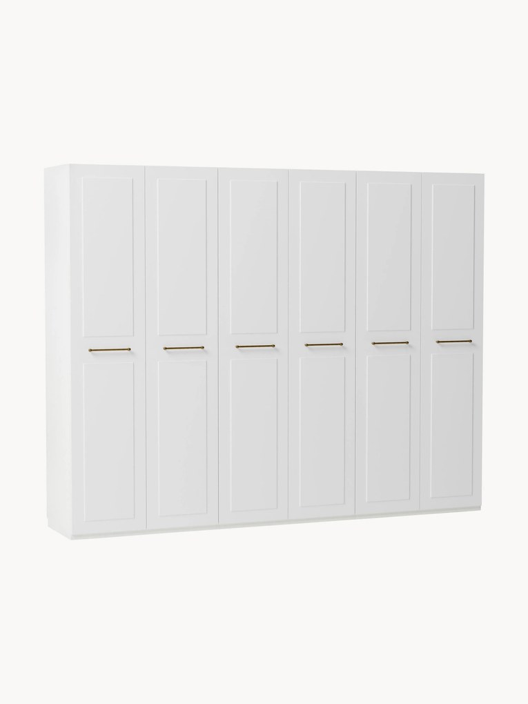Roupeiro modular com portas articuladas Charlotte, L 300 cm, vários tamanhos