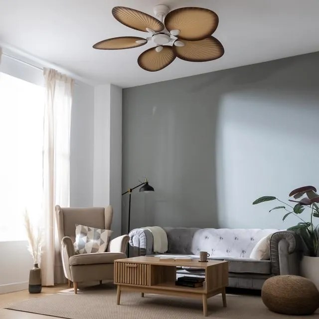 Mint Ventoinha de teto EnergySilence Aero 5200 Palm de 36 W e 52 polegadas com controlo remoto