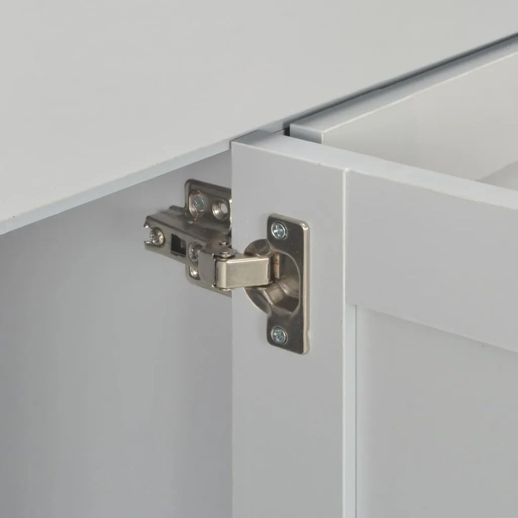 Aparador 112x35x81 cm cinzento
