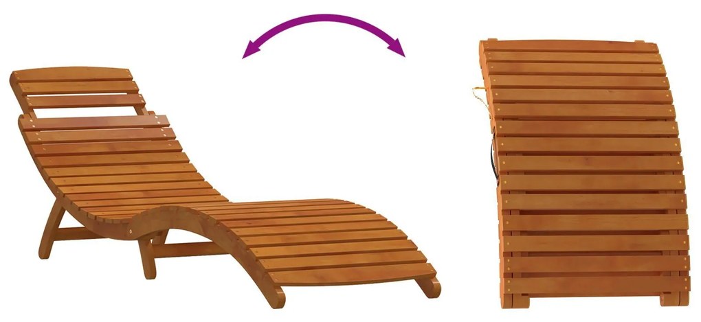 Espreguiçadeiras vidaXL com almofadas 2 pcs Vermelho Madeira de Acácia