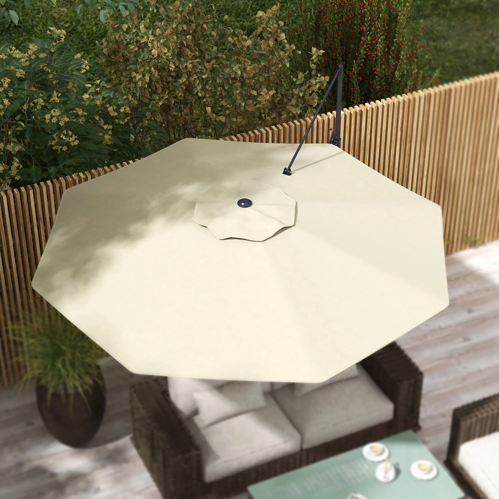 Chapéu de Sol Excêntrico Ø294x242 cm Chapéu de Sol de Jardim com Altur