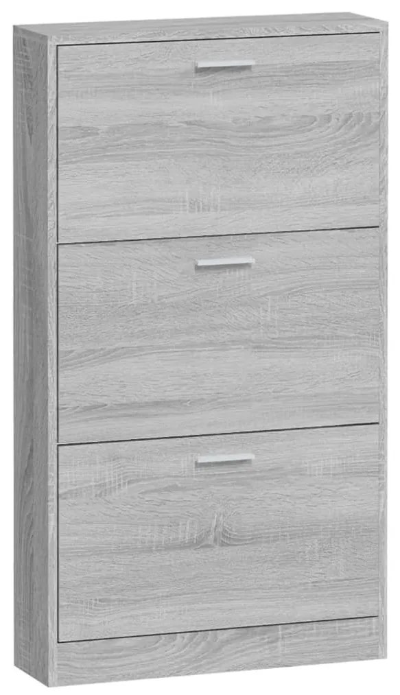 Sapateira 59x17x108 cm derivados de madeira sonoma cinza