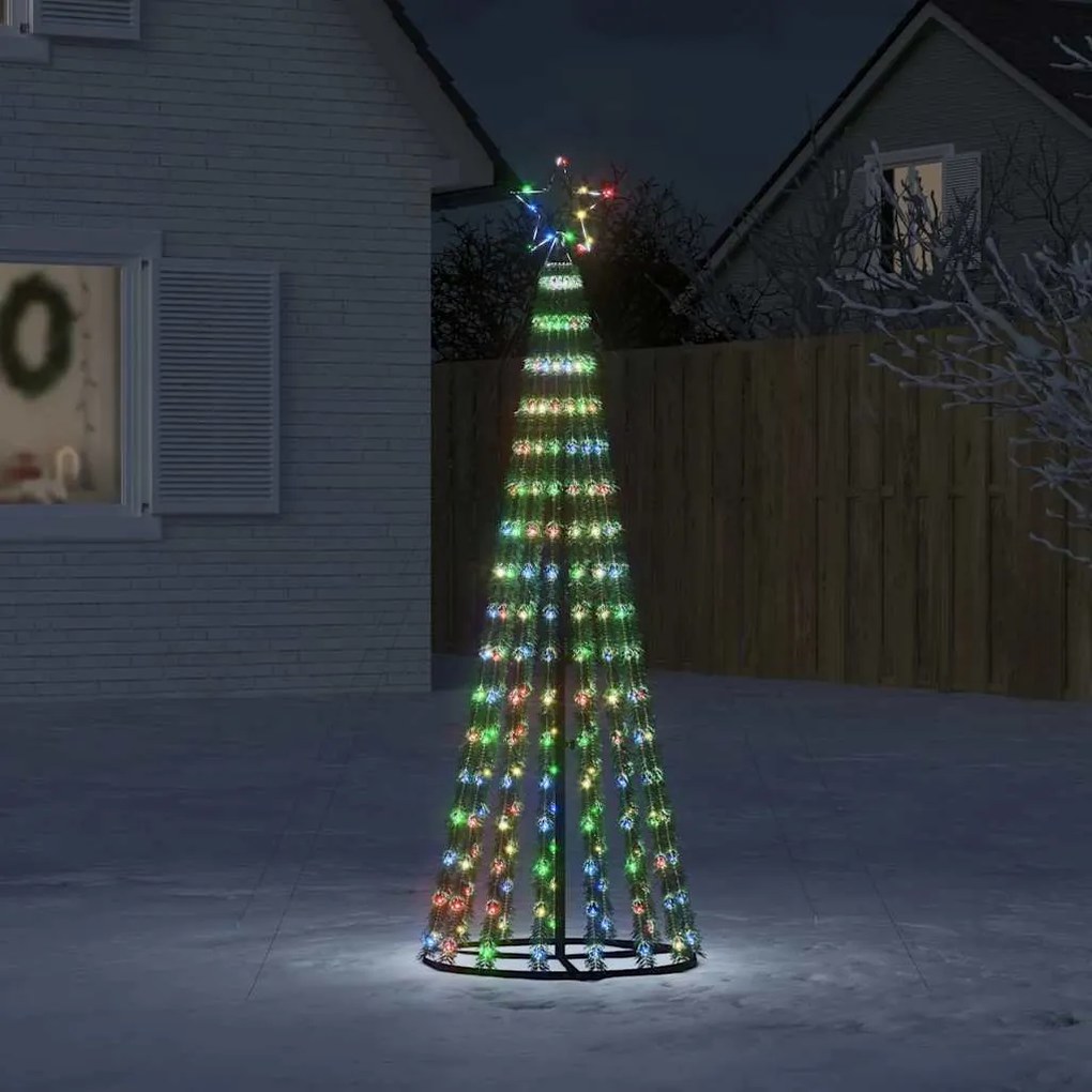 vidaXL LED Árvore de Natal 275 LEDs Colorido 180 cm