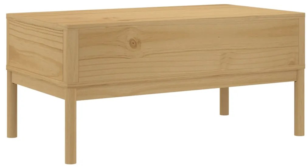 Mesa de centro FLORO 99x55,5x45 cm pinho maciço castanho mel