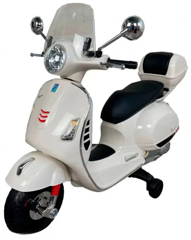 Mota elétrica para crianças Vespa GTS-S 12V Branca