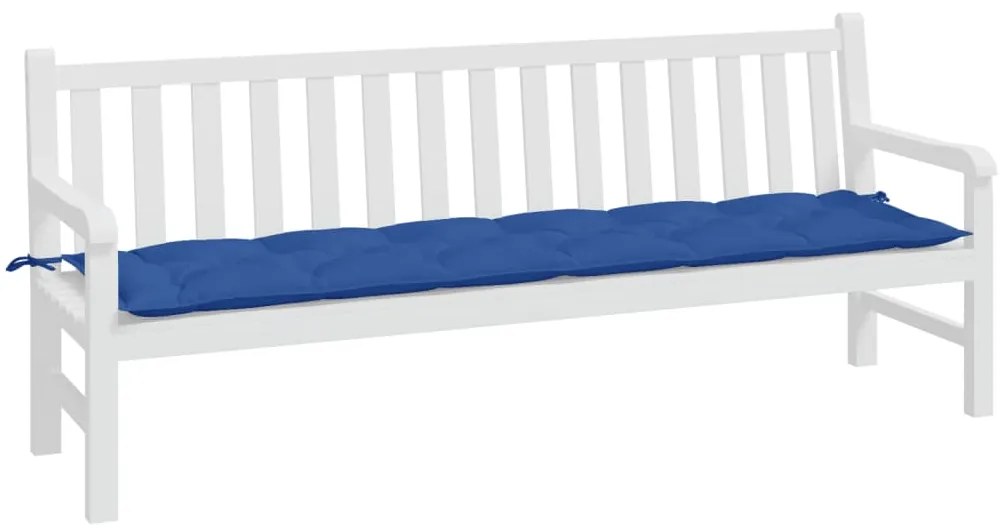 Almofadão p/ banco jardim 200x50x7 cm tecido oxford azul royal