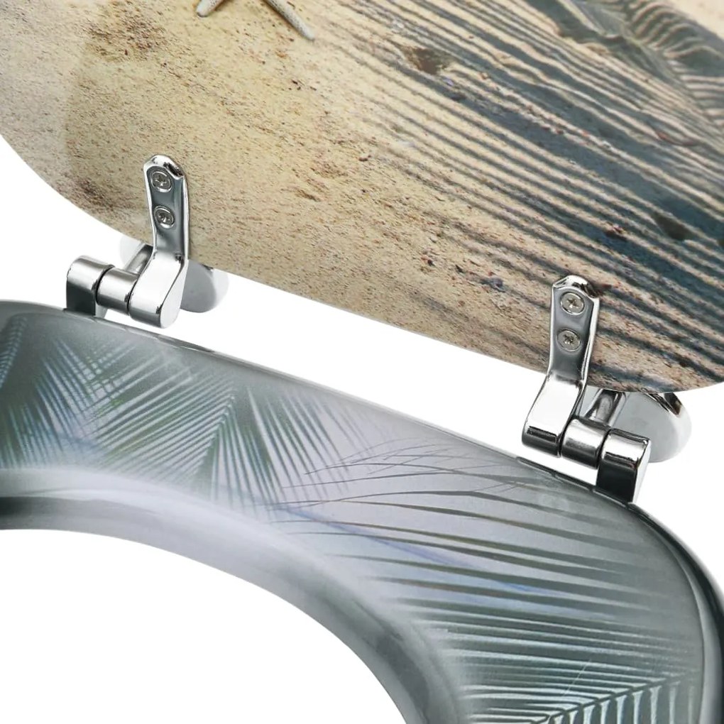 Assento de sanita com tampa MDF design praia