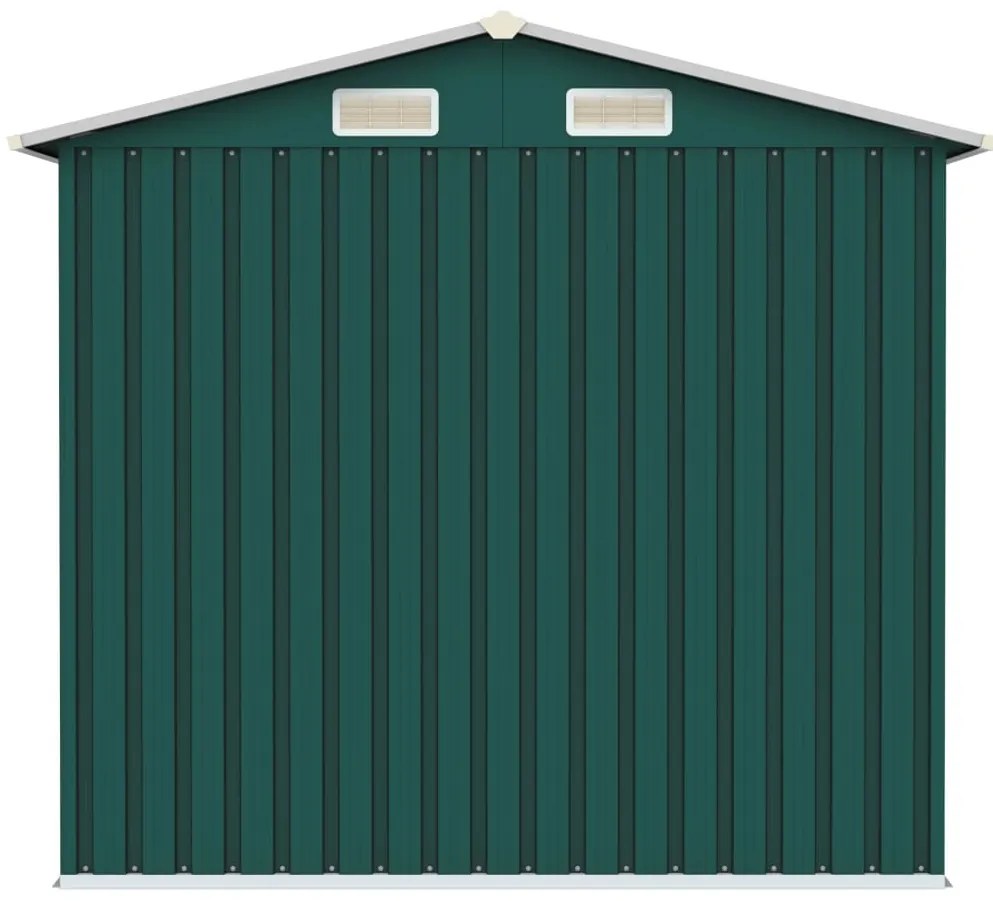 Abrigo de jardim 205x129x183 cm aço galvanizado verde