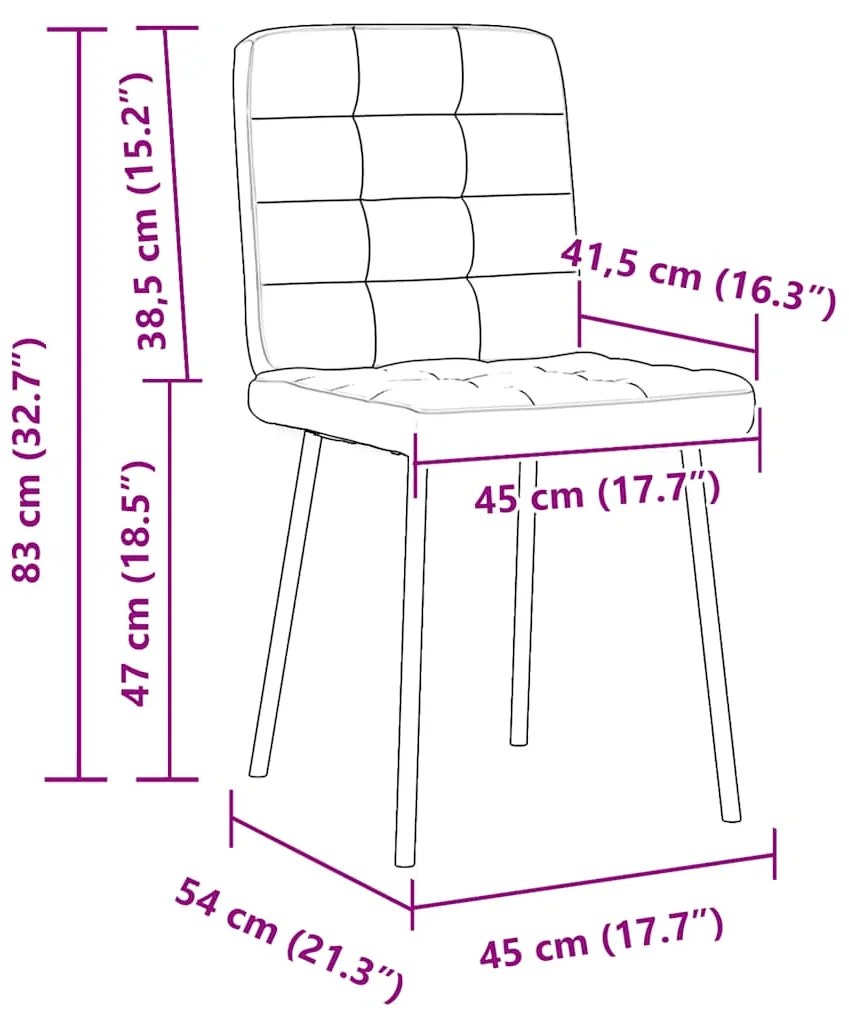 Cadeiras de jantar 6 pcs veludo vermelho tinto