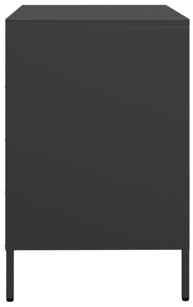 Aparador 68x39x58,5 cm aço laminado a frio preto