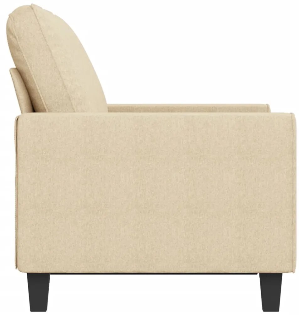 Sofá de 2 lugares tecido 120 cm cor creme