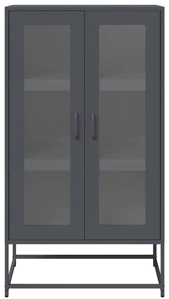 Aparador alto 68x39x123 cm aço antracite