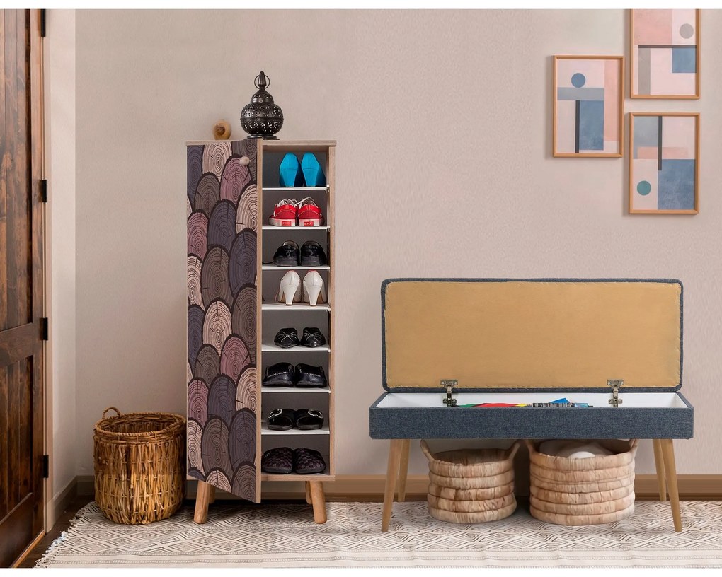 Conjunto de Mobiliário de Entrada Vegas – Sonomo Azul Escuro – Sapatei