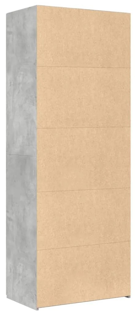 Armário alto 70x42,5x185 cm derivados madeira cinzento cimento