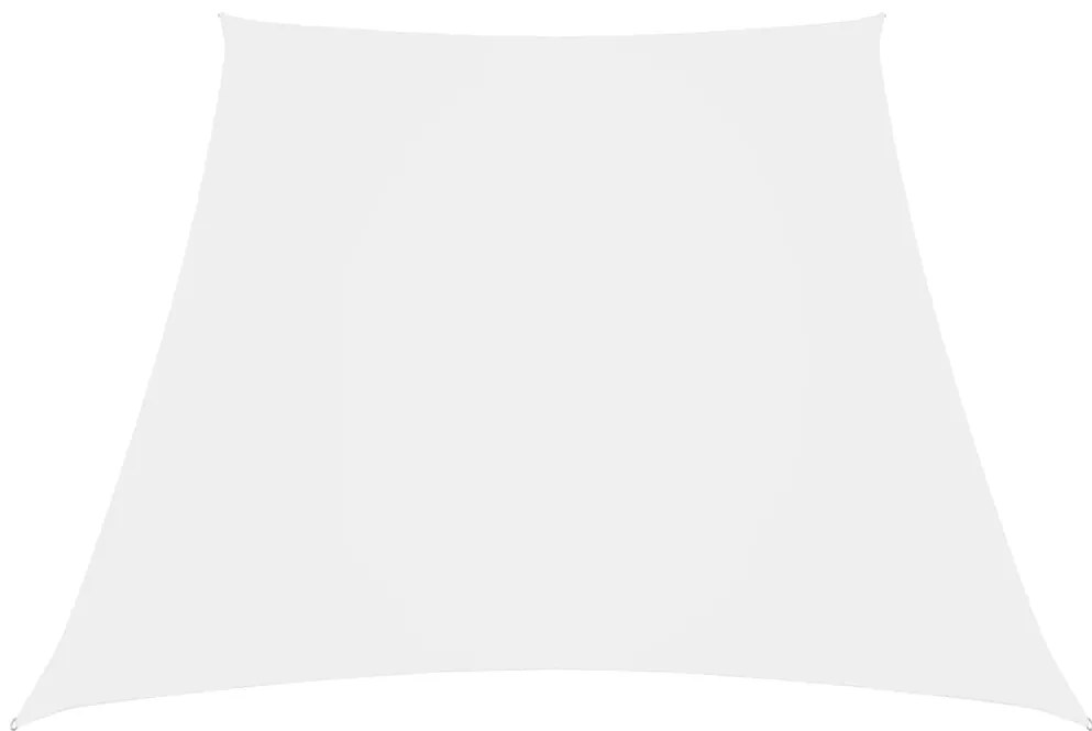 vidaXL Para-sol estilo vela tecido oxford trapézio 3/5x4 m branco