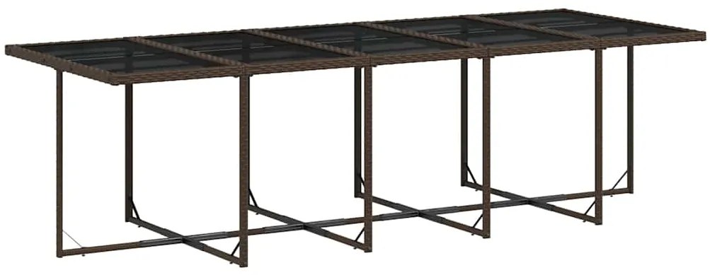 15 pcs conjunto jantar p/ jardim c/ almofadões vime PE castanho