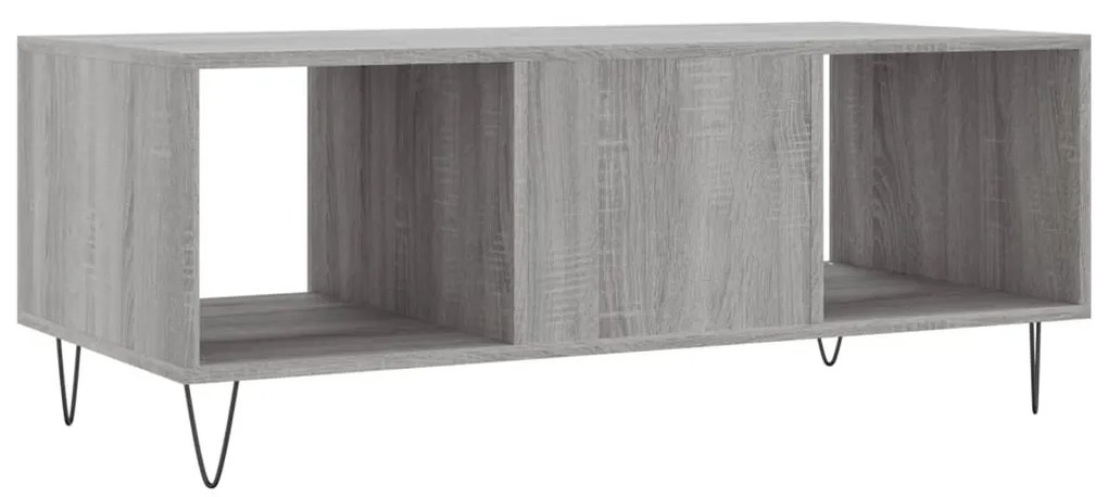 Mesa de centro 102x50x40cm derivados de madeira cinzento sonoma