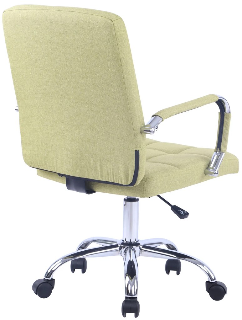 Cadeira de escritório Deli PRO em tecido com estrutura cromada 59 x 91-101 x 63 cm Verde
