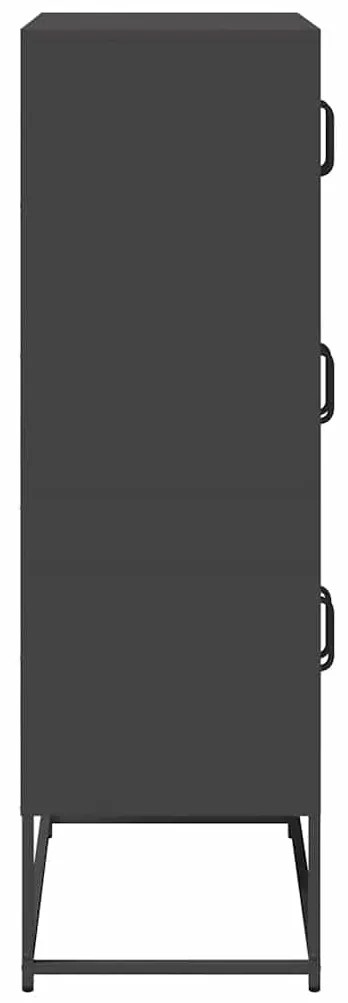 Aparador alto 68x39x123 cm aço preto