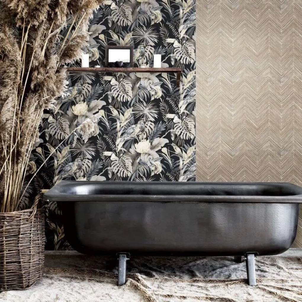 Papel de parede Topchic Herringbone castanho