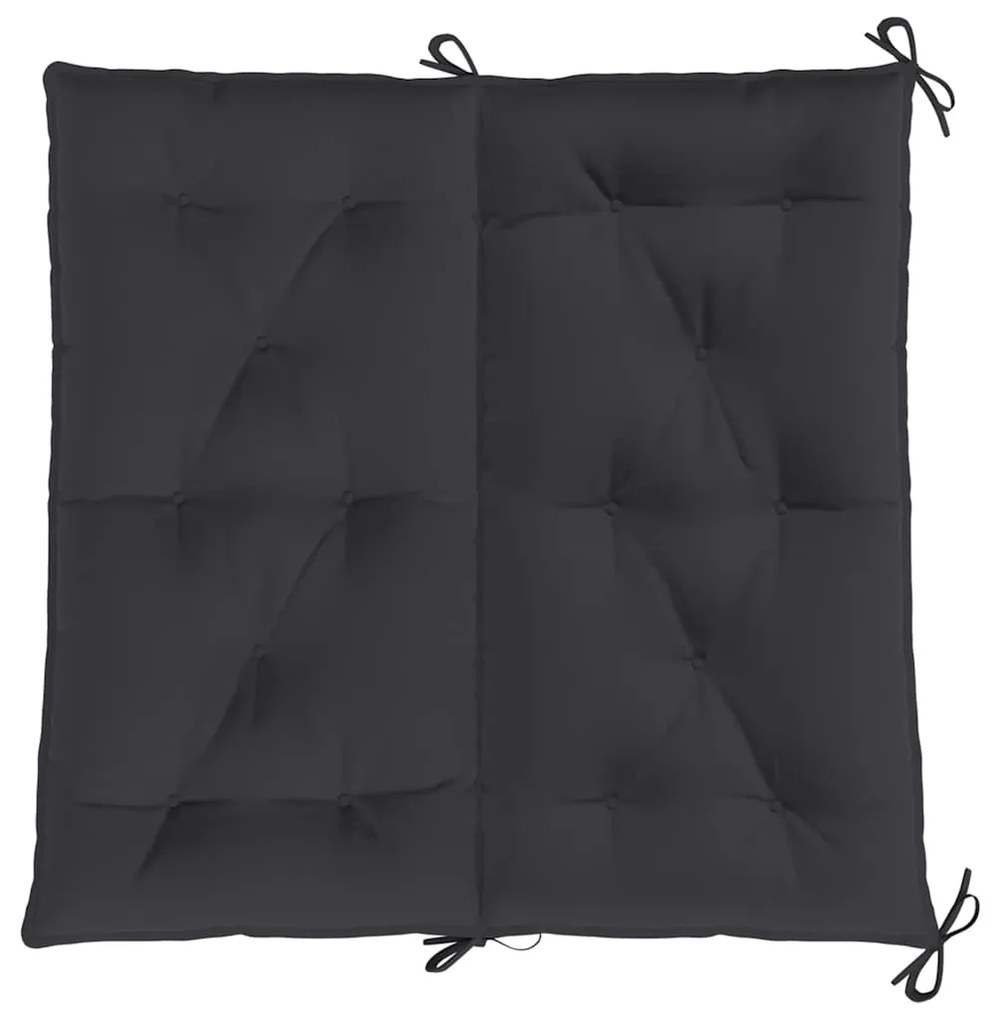 Almofadões banco jardim 2 pcs 100x50x7cm tecido oxford preto