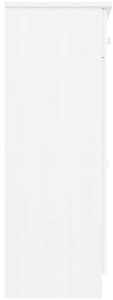 Sapateira ALTA 77x35x96 cm madeira de pinho maciça branco