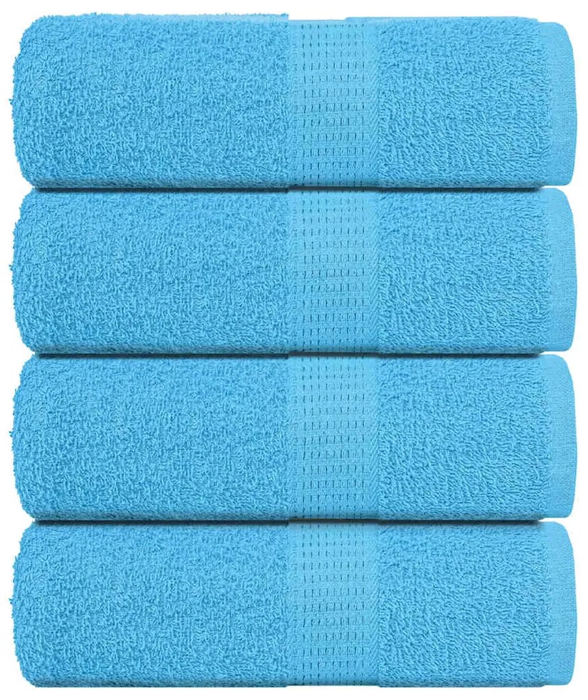 vidaXL Toalhas de bidé FROGN 4 pcs 30x50 cm 360 g/m² turquesa