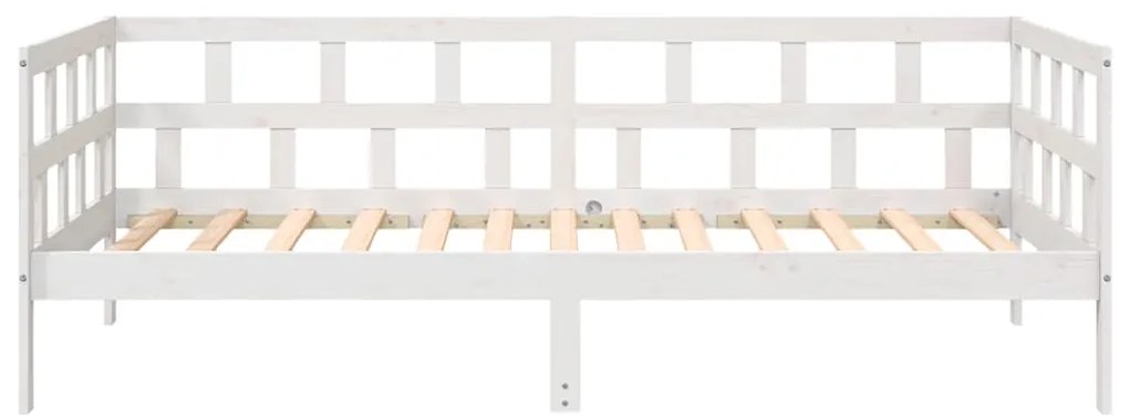 Sofá-cama 80x200 cm madeira de pinho maciça branco